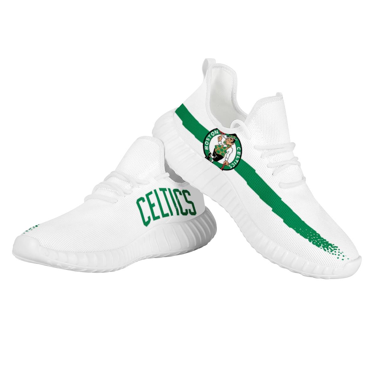 Women's Boston Celtics Mesh Knit Sneakers/Shoes 003